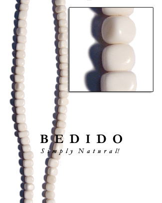White Bone Bead Nuggets Bone Horn Beads Necklace