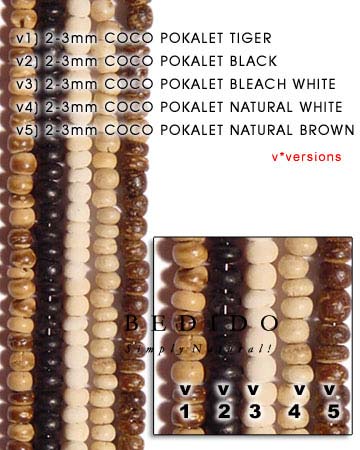 2-3mm Coco Pukalet Bleach Coco Beads Coco Necklace