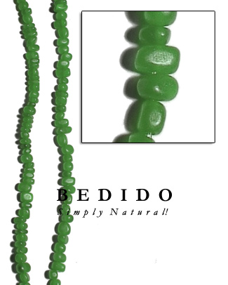Green Horn Bead Nuggets Bone Horn Beads Necklace