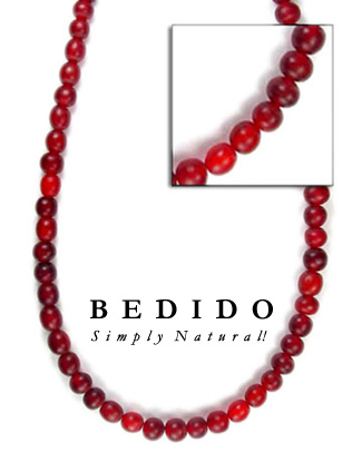 Red Horn Beads Bone Horn Beads Necklace