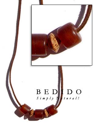 Leather Thong W/ Horn Leather Necklaces