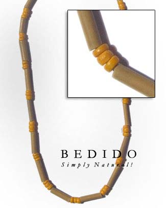 Bamboo Tube W/ Coco Natural Necklace