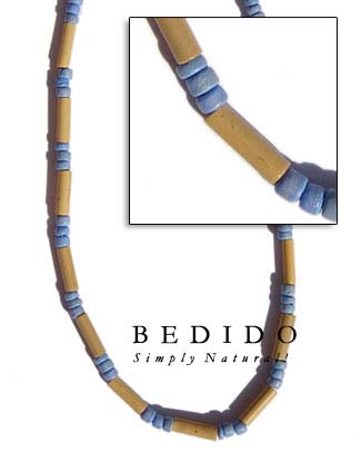 Bamboo Tube W/ Coco Pastel Color Necklace