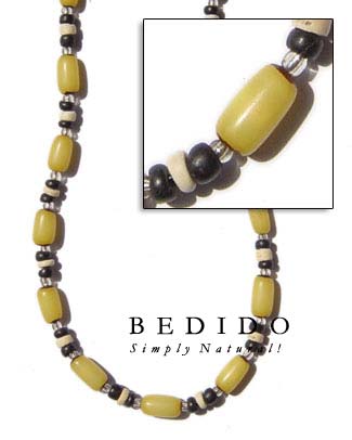 Yellow Buri Seed Necklace Seed Necklace