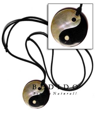 40mm Round Yin Yang Surfer Necklace