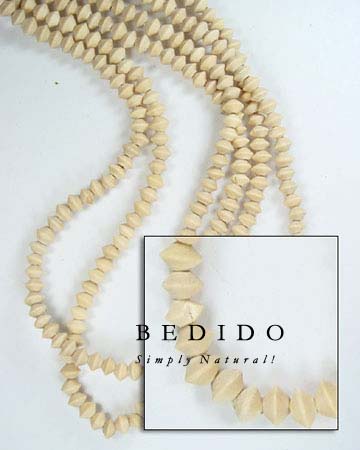 Natural White Wood Mentos Wood Beads Wooden Necklace