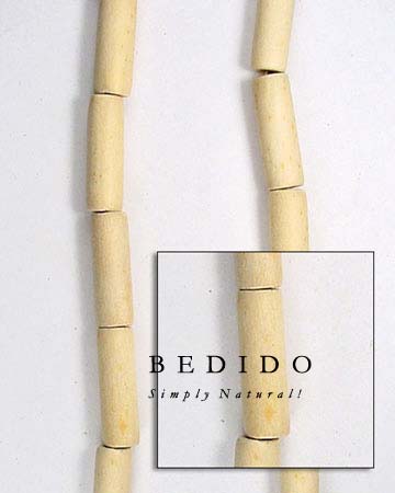 Natural White Wood Tube Wood Beads Wooden Necklace