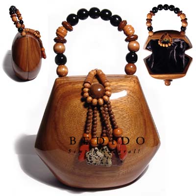 Collectible Handcarved Laminated Acacia Wooden Collectible Bags