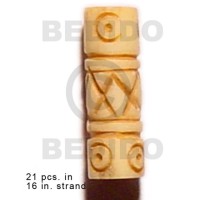 Natural antique bone tube groove