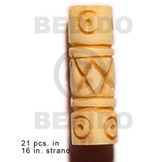 Natural antique bone tube groove