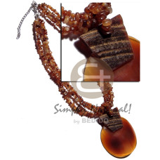 3 layers amber carabao horn