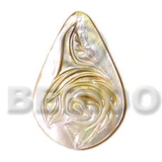 Mop teardrop carving 40mm