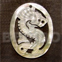 Oval dragon carving 45mm