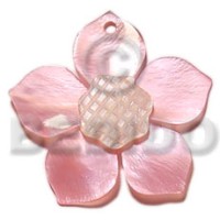 45mm pink hammershell flower
