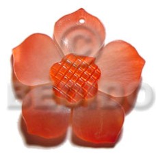 Graduated red 40mm hammershell flower