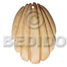 40mmx35mm natural bone elongated clam