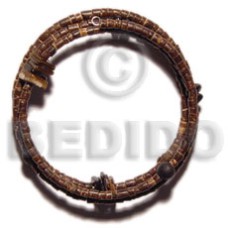 2-3mm coco heishe natural brown