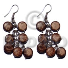Dangling 10mm natural brown coco
