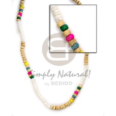 4-5mm wht shell grn nat wht grn pink yel blu coco