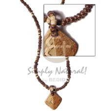 Diamond 2 faced coco pendant