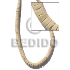 Coco heishe bleached white graduated