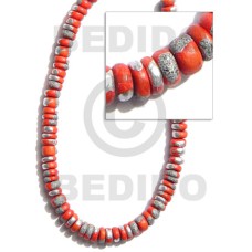4-5mm coco pokalet. red orange