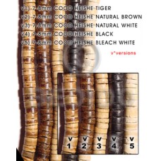 7-8mm coco heishe natural white
