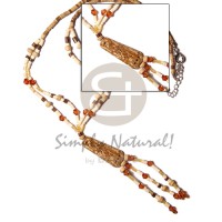 3-tassle mahogany pendant