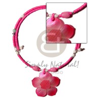 Pink 2-3mm coco heishe wire