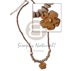 2-3mm coco heishe natural brown