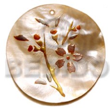 Round 40mm hammershell handpainted