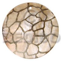 Round 40mm hammershell handpainted