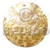 Round 40mm hammershell handpainted