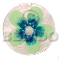 Round natural 50mm capiz shell