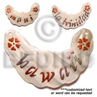 Handpainted 75mmx35mm souvenir kabibe pendant