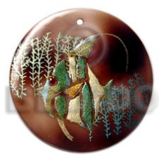 Round 40mm blacktab handpainted