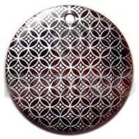 Round 40mm blacktab handpainted