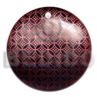 Round 40mm blacktab handpainted