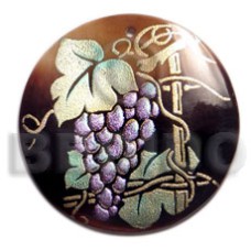 Round 40mm blacktab handpainted