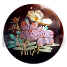 Round 40mm blacktab handpainted