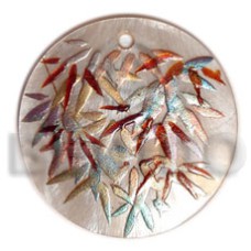 Round 40mm hammershell handpainted