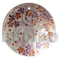 Round 40mm hammershell handpainted