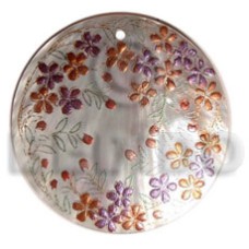 Round 40mm hammershell handpainted