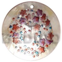 Round 40mm mop handpainted