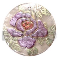 Round 40mm hammershell handpainted