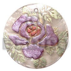 Round 40mm hammershell handpainted