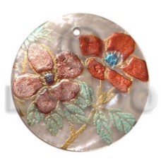 Round 40mm hammershell handpainted