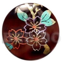 Round 40mm blacktab handpainted