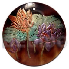 Round 40mm blacktab handpainted