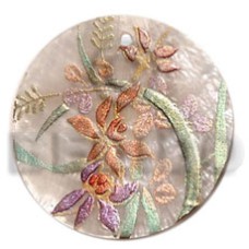 Round 40mm hammershell handpainted